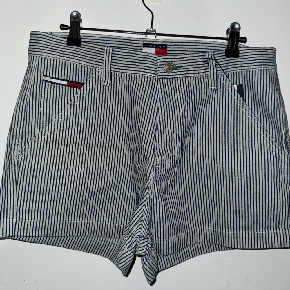 Tommy Hilfiger Striped Denim Shorts